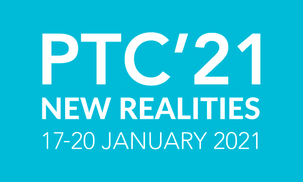 PTC21 Logo Lockup Banner Cyan 600x360px