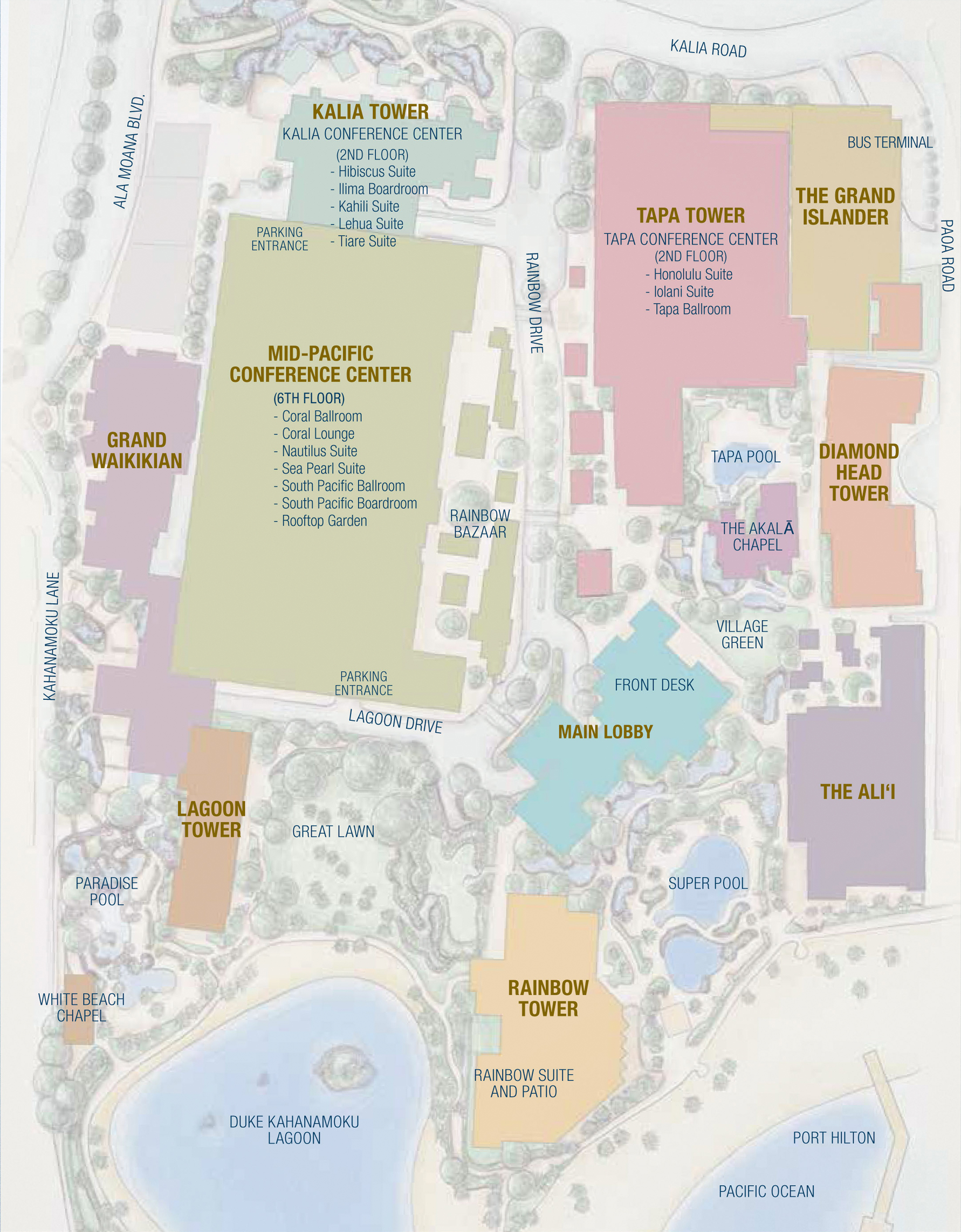 Hilton Hawaiian Village - Property Map