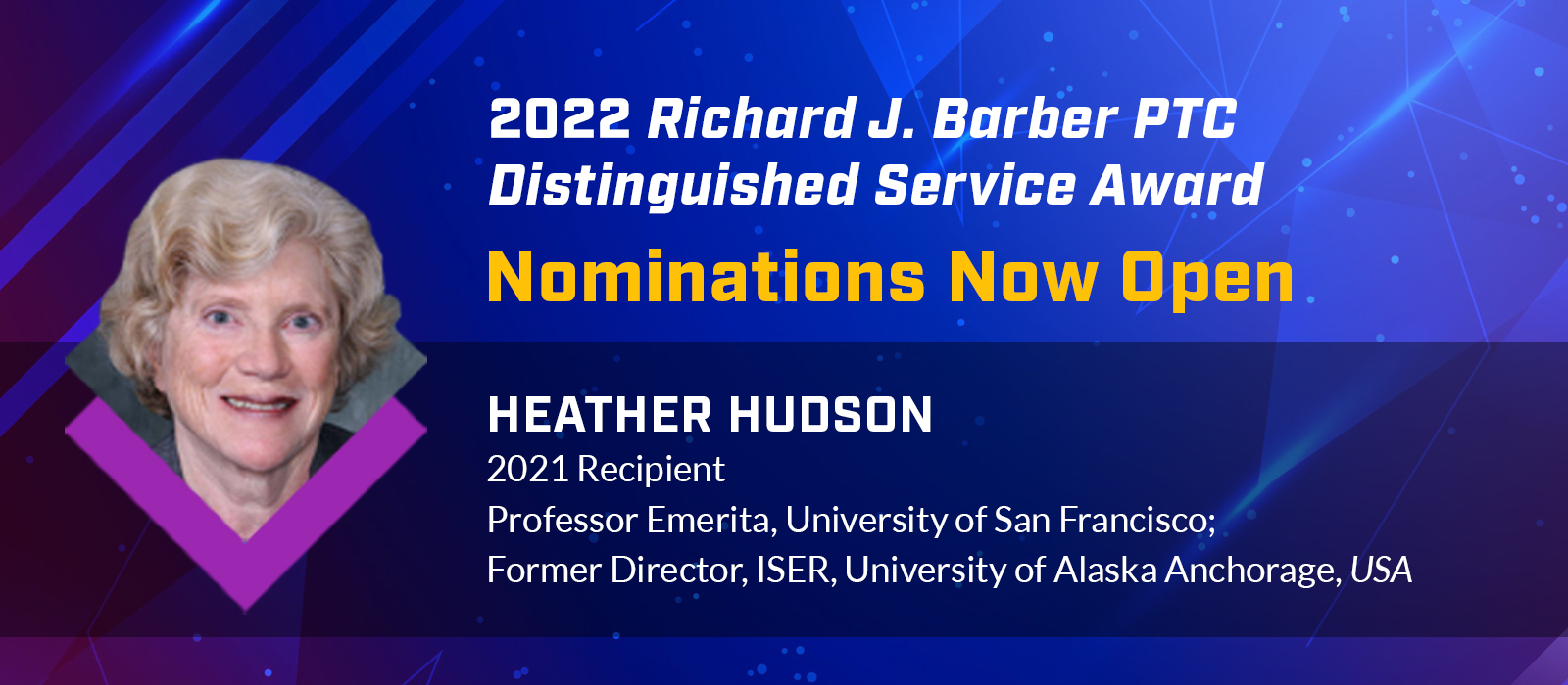 2022 Richard J. Barber PTC Distinguished Service Award - Nominations Now Open