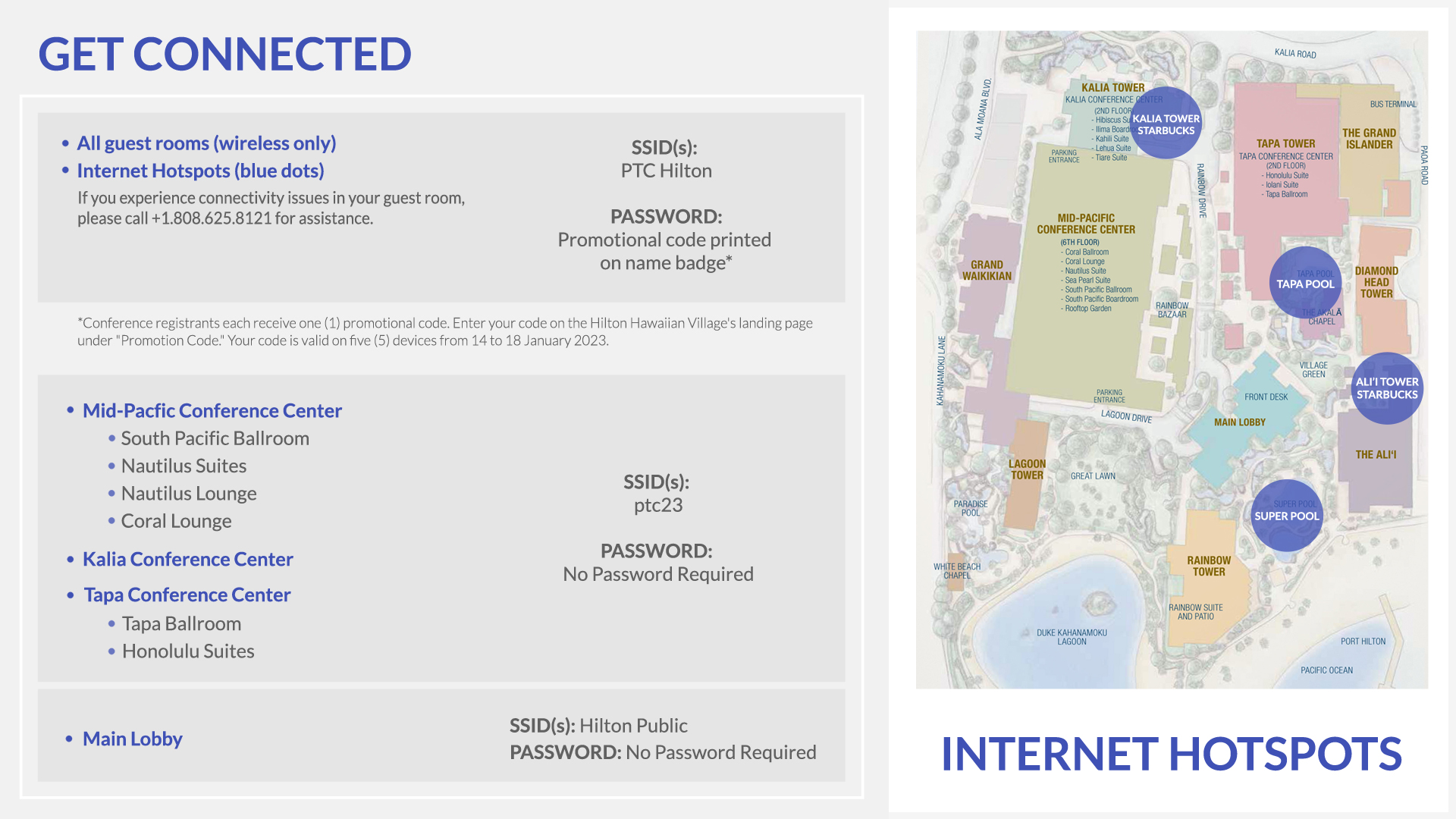 PTC'23 Internet Access