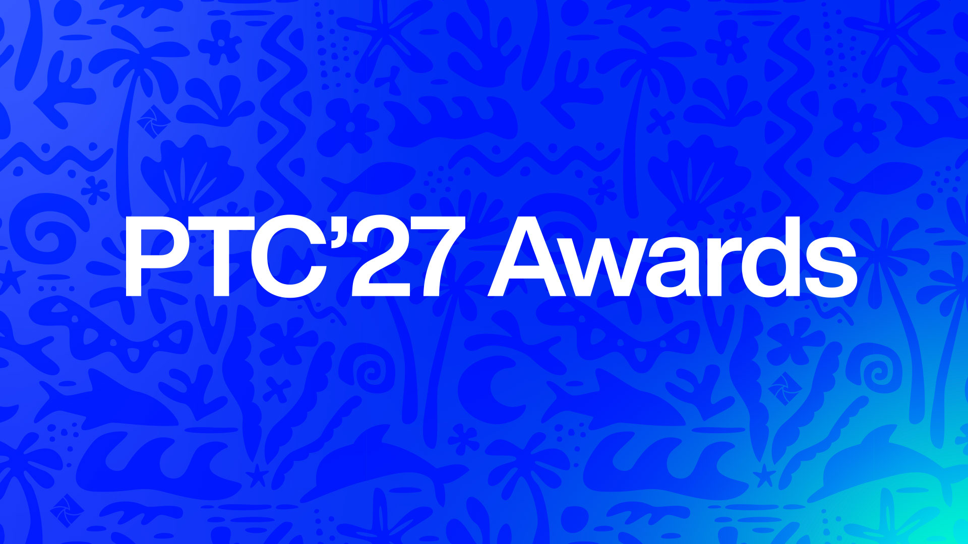 PTC'27 awards program artwork